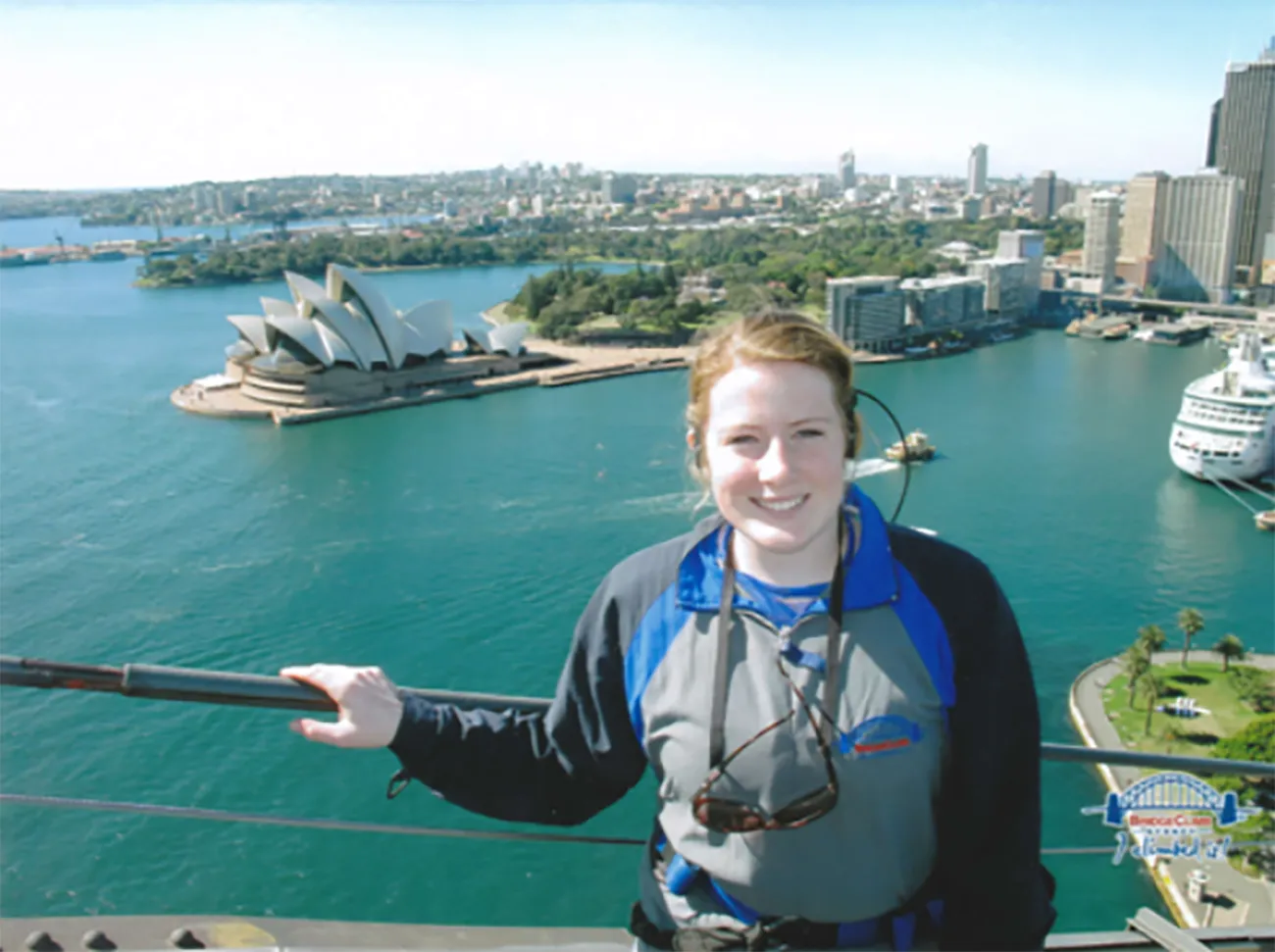 Kara MacDougall doing the Australian Bridge Climb