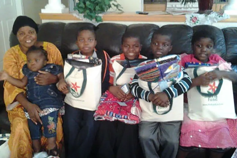 Family receiving Home Care items