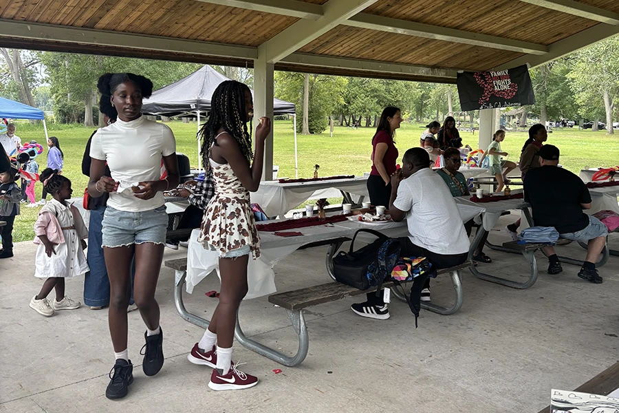 The Kara Fund Sickle Cell Back-to-School Picnic - eating some good food!